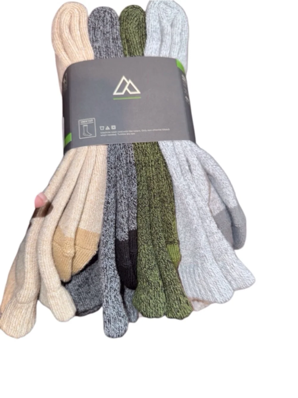 Alpine design Men's Socks 4pk XL Grey/Beige